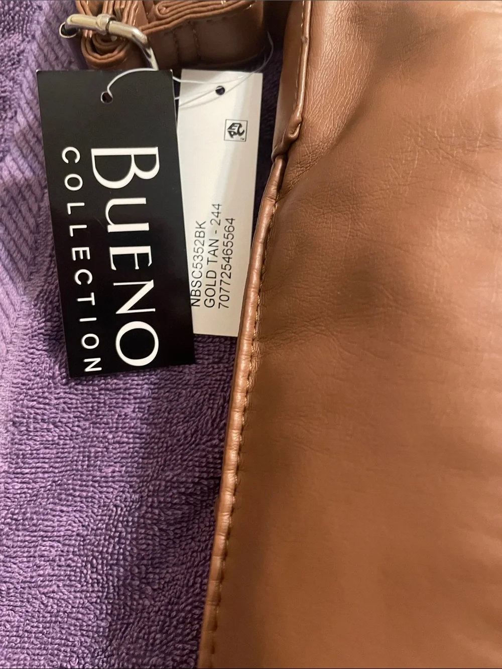 Bueno Brown Messenger Bag with Multiple Zippers
